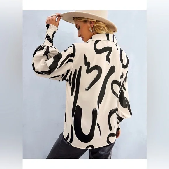 🆕Long Sleeve Button Down Shirts Casual Dressy Blouse - Picture 2 of 3